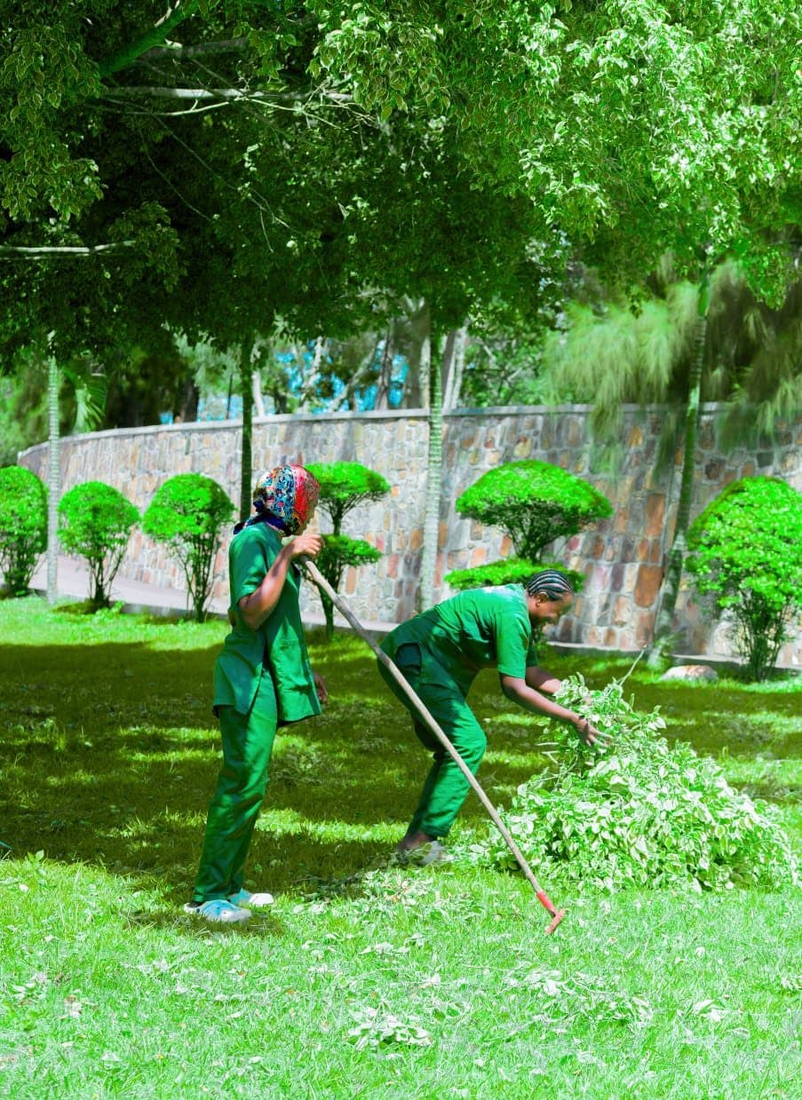 Professional field team in discussion